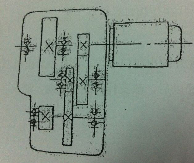 攪拌拖泵的齒輪減速箱傳動(dòng)系統(tǒng)圖-圖2
